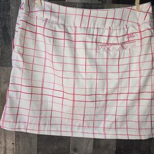 Adidas Women's Clima cool Golf Skort Skirt in Pink & White  Sz 12